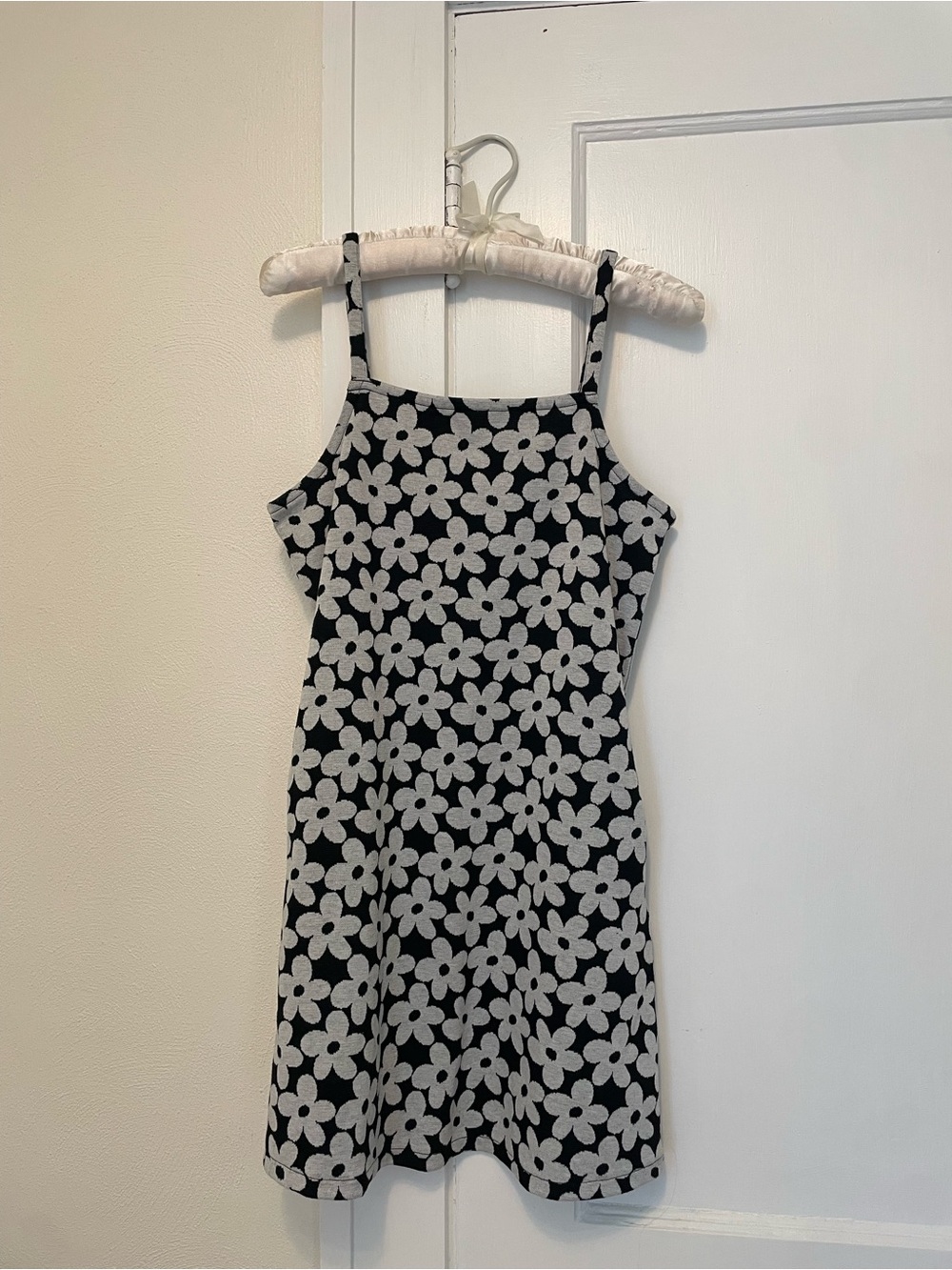 Old Navy Black and White Floral Slip Dress